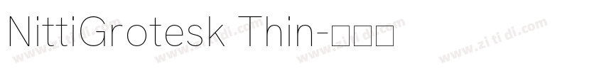 NittiGrotesk Thin字体转换